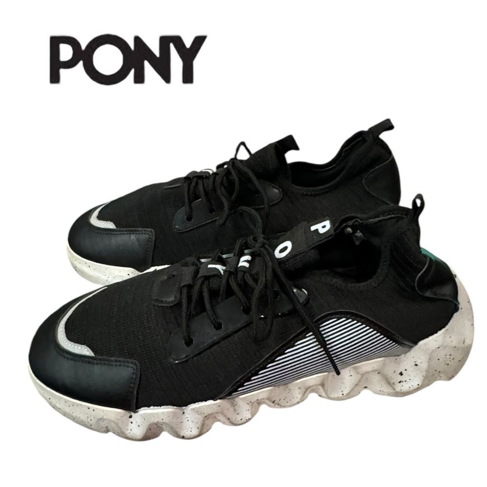 Pony Men's Black White PP1 Mars Men's Chunky Sneakers 12